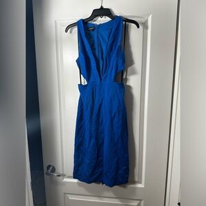 Elegant Blue Sleeveless Dress- Bebe
